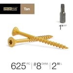 Deck Plus Wood Screws, Self-Drilling, Tan Ceramic, 2-In. x #8, 5-Lbs. -48414