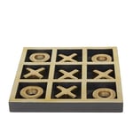 Deco 79 Alüminyum Tic Tac Toe Oyun Seti, Altın Kakma, 9