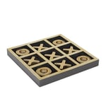 Deco 79 Alüminyum Tic Tac Toe Oyun Seti, Altın Kakma, 9