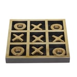 Deco 79 Alüminyum Tic Tac Toe Oyun Seti, Altın Kakma, 9