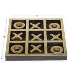 Deco 79 Alüminyum Tic Tac Toe Oyun Seti, Altın Kakma, 9