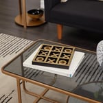 Deco 79 Alüminyum Tic Tac Toe Oyun Seti, Altın Kakma, 9