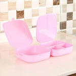DECOBELLA 81140 Çift Kapaklı Beslenme Kabı, 14,5 x 15 x 9,5 cm, Asorti