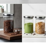 Deconox 1 Adet 700ml Vakumlu Metal Kapaklı Borosilikat Cam Kavanoz (8.5cm*15cm)