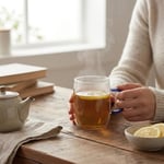 Deconox 1 Adet Borosilikat Cam Kupa (380 ml) - 3 Farklı Renkli Isıya Dayanıklı Şeffaf Çay ve Kahve Fincanı Şık Kulplu Minimalist Kupa Bardak (Asorti)