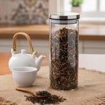 Deconox 1000ml Vakumlu Metal Kapaklı Borosilikat Cam Kavanoz (8.5cm*20cm) 1 Adet