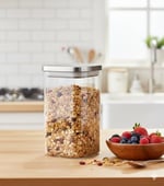 Deconox 1100ml Sızdırmaz Vakumlu Metal Kapaklı Borosilikat Cam Kavanoz – Hava Geçirmez & Dayanıklı Gıda Saklama Kabı (10cm x 17cm)