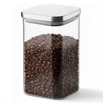Deconox 1100ml Sızdırmaz Vakumlu Metal Kapaklı Borosilikat Cam Kavanoz – Hava Geçirmez & Dayanıklı Gıda Saklama Kabı (10cm x 17cm)
