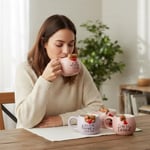 Deconox 3D Sarkan Capybara Figürlü Porselen Kupa - 420 ml Büyük Boy Kaliteli Porselen Bardak - 4 Farklı Modelden Biri (Sürpriz/Asorti) - Sevimli Hayvanlı Hediyelik Mug