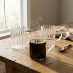 Deconox 3'lü Borosilikat Cam Kupa Seti - 300 ml Isıya Dayanıklı İnce ve Hafif Çay/Kahve Bardağı - Kurşunsuz Ekolojik (3 Adet)