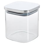 Deconox 450 ml Metal Kapaklı Borosilikat Cam Kavanoz, Silikon Contalı Kuru Gıda Saklama Kabı, Kahve Çay Baharat Kuruyemiş İçin Şeffaf Cam Erzak Kabı, 10 x 10 x 10 cm, 1 Adet