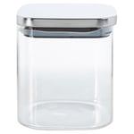 Deconox 450 ml Metal Kapaklı Borosilikat Cam Kavanoz, Silikon Contalı Kuru Gıda Saklama Kabı, Kahve Çay Baharat Kuruyemiş İçin Şeffaf Cam Erzak Kabı, 10 x 10 x 10 cm, 1 Adet