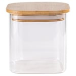 Deconox 450ml Sızdırmaz Vakumlu Bambu Kapaklı Borosilikat Cam Kavanoz – Hava Geçirmez & Dayanıklı Gıda Saklama Kabı (10cm x 10cm)