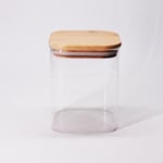 Deconox 900ml Sızdırmaz Vakumlu Bambu Kapaklı Borosilikat Cam Kavanoz – Hava Geçirmez & Dayanıklı Gıda Saklama Kabı (10cm x 13cm)