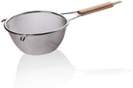 Deconox Ahşap Saplı Paslanmaz Çelik Süzgeç, Küçük Boy Metal Süzgeç 18 * 8.5 Cm - Ahşap Saplı Paslanmaz Çelik Süzgeç - Küçük Boy Metal Süzgeç ile Mutfakta Filtreleme İşlerini Kolaylaştırın!