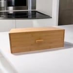 Deconox Bambu Ekmek Kutusu Ekmek Dolabı, Ekmek Sepeti Sandığı, Ekmeklik, Çok Amaçlı Bambu Kutu (34cm 19.5cm 14cm)