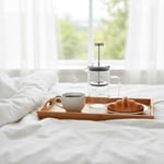 Deconox Borosilikat Cam French Press 350ml - Paslanmaz Çelik Filtreli Ölçekli Kahve ve Bitki Çayı Demliği - Isıya Dayanıklı Kişisel Kupa - Metal Kapaklı