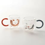 Deconox Çift Cidarlı Hayvan Figürlü Cam Kupa - 280 ml - Karışık Renklerde Sürpriz Gönderim (Asorti) - Isıya Dayanıklı Borosilikat Tasarım Bardak (1 ADET)