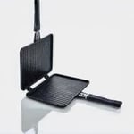Deconox Çift Taraflı Ocak Üstü Döküm Tost Makinesi, Granit Efektli Yanmaz Yapışmaz Sandviç ve Tost Tavası - Hamburger, Omlet ve Aperatifler İçin İdeal | Ergonomik Saplı Kolay Temizlenebilir Grill Tava