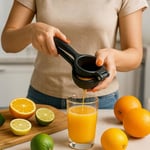Deconox Döküm Limon Sıkacağı Limon Presi Büyük Boy 24 cm, Siyah Metal Limon Sıkacağı, Döküm Narenciye Sıkacağı (DÖKÜM LİMON SIKIC - Seçenekler: 2 Lİ DÖKÜM LİMON SIKICI, CEVİZ FINDIK KIRICI 2 Lİ SET...
