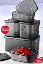 Deconox No Frost Silikon Yumuşak Kapalı Saklama Kabı Dondurucu ve Buzluk Saklama Kabı 1400ml, Kapaklı No Frost Saklama Kabı 1400Ml, Derin Dondurucu Saklama Kabı 1400Ml