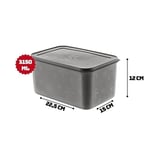 Deconox No Frost Silikon Yumuşak Kapalı Saklama Kabı Dondurucu ve Buzluk Saklama Kabı 3150 ml, Kapaklı No Frost Saklama Kabı 3150 Ml, Derin Dondurucu Saklama Kabı 3150 Ml