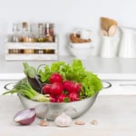 Deconox Paslanmaz Çelik 22cm Çift Kulplu Sepet Süzgeç, Salata Süzgeci Meyve Süzgeci, Makarna Süzgec - Paslanmaz Çelik Çift Kulplu 22cm Sepet