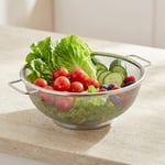 Deconox Paslanmaz Çelik Çift Kulplu Sepet Süzgeç 22cm*10cm, Salata Süzgeci Meyve Süzgeci, Makarna Süzgeci, Paslanmaz Çelik Çift Kulplu 22cm Sepet Süzgeç SPT22
