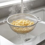 Deconox Paslanmaz Çelik Çift Kulplu Sepet Süzgeç 22cm*10cm, Salata Süzgeci Meyve Süzgeci, Makarna Süzgeci, Paslanmaz Çelik Çift Kulplu 22cm Sepet Süzgeç SPT22