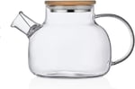 Deconox Vakumlu Bambu Kapaklı Isıya Dayanıklı Borosilikat Cam Demlik, Süzgeçli (1000 ML) | Teapot.Deconox Vakumlu Bambu Kapaklı Borosilikat Cam Demlik – Süzgeçli ve Isıya Dayanıklı Teapot (1000 ML)