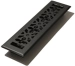 Decor Grates 2 inch 12 inç Gotik Black Steel Floor Register, AGH212-BLK