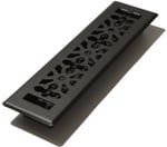 Decor Grates 2 inch 12 inç Gotik Black Steel Floor Register, AGH212-BLK