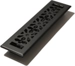 Decor Grates 2 inch 12 inç Gotik Black Steel Floor Register, AGH212-BLK