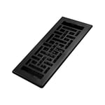 Decor Grates AJH410-BLK Oriental Kat Kaydı, 10x25 cm, Dokulu Siyah