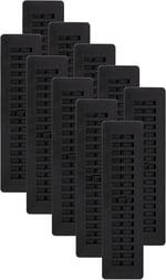 Decor Grates PL212-BLK-10 Panjurlu Plastik Zemin Kaydı, 6x30 cm, Siyah - Seçenekler: 2x12 Inches, 4x10 Inches