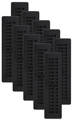 Decor Grates PL212-BLK-10 Panjurlu Plastik Zemin Kaydı, 6x30 cm, Siyah - Seçenekler: 2x12 Inches, 4x10 Inches