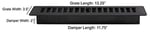 Decor Grates PL212-BLK-10 Panjurlu Plastik Zemin Kaydı, 6x30 cm, Siyah - Seçenekler: 2x12 Inches, 4x10 Inches