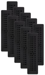 Decor Grates PL212-BLK-10 Panjurlu Plastik Zemin Kaydı, 6x30 cm, Siyah - Seçenekler: 2x12 Inches, 4x10 Inches