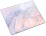 DECORITA Supreme Mermer Görünümlü | Cam Kesme Tahtası (29cm x 34cm) - Seçenekler: 20cm x 30cm, 29cm x 34cm