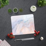 DECORITA Supreme Mermer Görünümlü | Cam Kesme Tahtası (29cm x 34cm) - Seçenekler: 20cm x 30cm, 29cm x 34cm