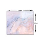 DECORITA Supreme Mermer Görünümlü | Cam Kesme Tahtası (29cm x 34cm) - Seçenekler: 20cm x 30cm, 29cm x 34cm