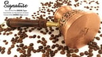 DEDE Copper - IST Serisi (Orta-9.6 fl.oz) - En Kalın Katı Bakır Oyma Türk Yunan Arapça Cezvesi, Ocak Üstü Kahve Makinesi, Cezve, Jezve, Jazva, Jazzve, Ibrik, Briki (Mat)