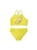 DEEP BEACH Baskılı kız çocuk bikini takım SARI 4-5 Yaş