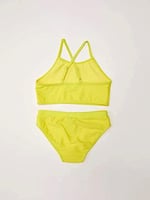 DEEP BEACH Baskılı kız çocuk bikini takım SARI 7-8 Yaş