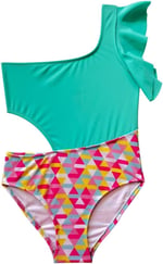 DEEP BEACH KOLU VOLAN DETAYLI KIZ ÇOCUK MAYO DB200566CM BASKILI 10-11 Yaş