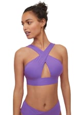 DEEP BEACH LİLA GENİŞ OMUZ ASKILI, ANVELOP KESİMLİ BIKINI ÜSTÜ DB200518M LİLA 40