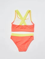 DEEP BEACH Sarı Baskılı kız çocuk bikini takım DB200745BT SARI BLOKLU 7-8 Yaş