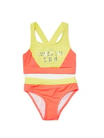 DEEP BEACH Sarı Baskılı kız çocuk bikini takım DB200745BT SARI BLOKLU 9-10 Yaş
