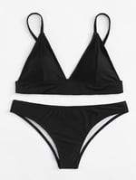 DEEP BEACH SİYAH KAPLI BİKİNİ TAKIM DB200051BT SİYAH 34