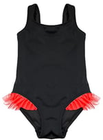 DEEP BEACH SİYAH KIRMIZI FIRFIR DETAYLI KIZ ÇOCUK MAYO DB200618CM SİYAH-KIRMIZI 6-7 Yaş